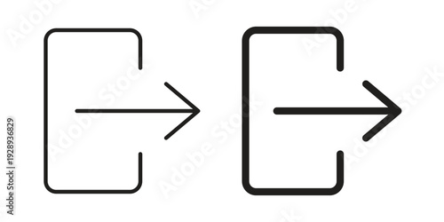 Exit icon. Premium thin line vector illustrator. Vector EPS10