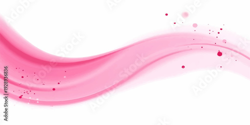 Abstract pink and purple wave background with soft bubbles and flowing lines in a modern artistic style