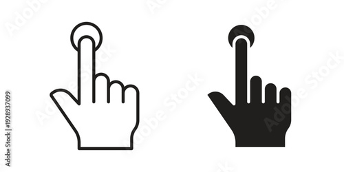 finger tap icon. Premium thin line vector illustrator. Vector EPS10
