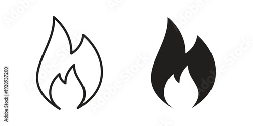 Fire icon. Premium thin line vector illustrator. Vector EPS10