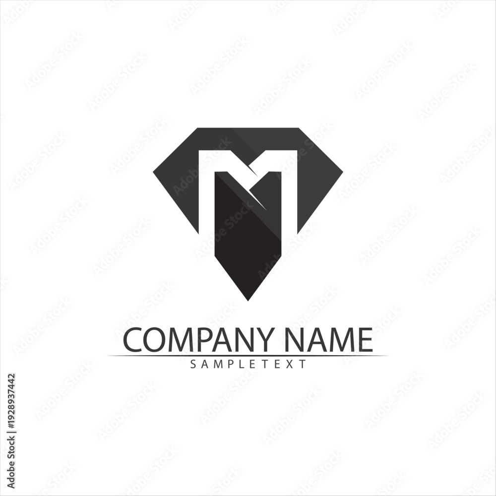 Fototapeta premium M Letter Logo Template