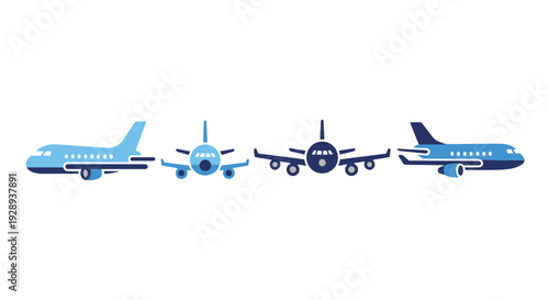 Commercial Plane Mod abstract bold color illustration