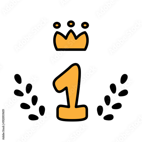 手描き風のかわいい1位のランキング素材