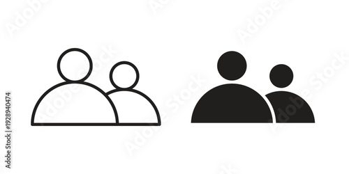 Friends icon. Premium thin line vector illustrator. Vector EPS10