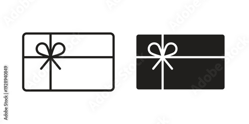 Gift card icon. Premium thin line vector illustrator. Vector EPS10