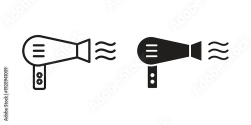 Hair dryer icon. Premium thin line vector illustrator. Vector EPS10