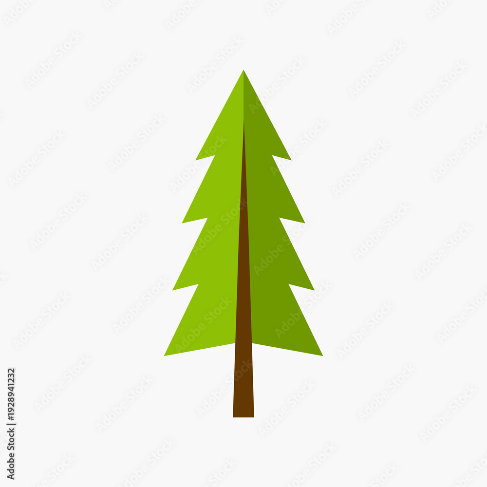 Fototapeta premium Stylized fir tree vector