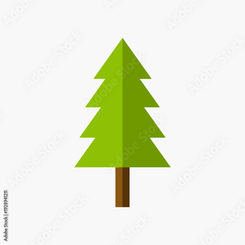 Minimalist conifer tree illustration