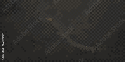 Abstract dark background with golden scattered light trails and shapes