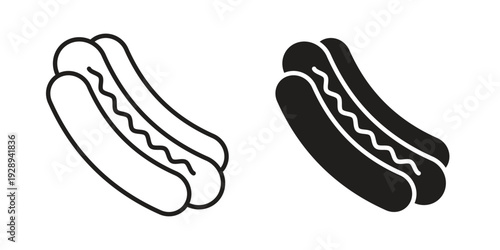 Hot dog icon. Premium thin line vector illustrator. Vector EPS10