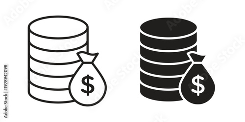 Income icon. Premium thin line vector illustrator. Vector EPS10