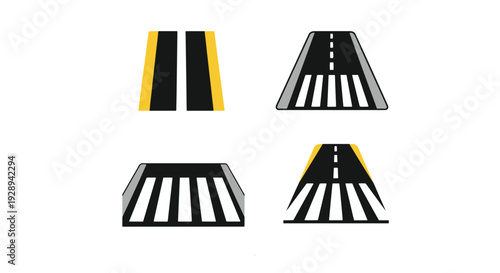 Crosswalk Line art abstract creative tone vector