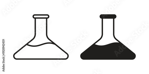 Lab flask icon. Premium thin line vector illustrator. Vector EPS10