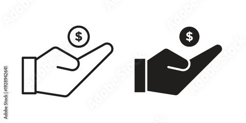 loan icon. Premium thin line vector illustrator. Vector EPS10