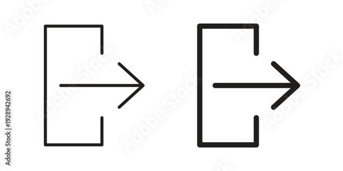 Logout icon. Premium thin line vector illustrator. Vector EPS10