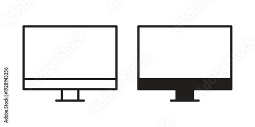Monitor icon. Premium thin line vector illustrator. Vector EPS10