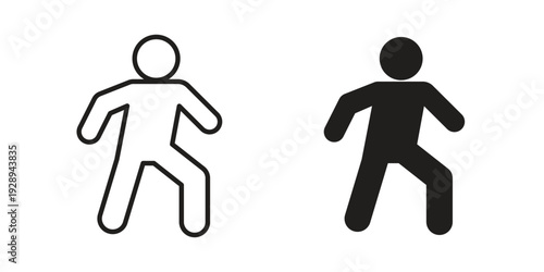 Pedestrian icon. Premium thin line vector illustrator. Vector EPS10