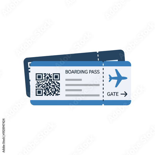 Two airplane boarding pass tickets for air travel