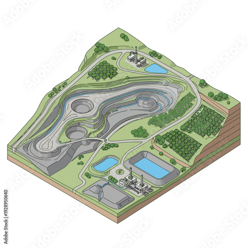 3D Model of Skate Park Landscape Design.