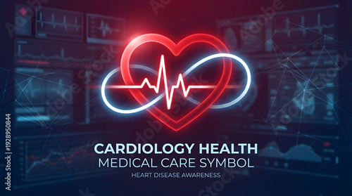 Cardiología digital con latido del corazón y gráfico