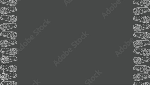 Kebab background Pattern. Grilled Meat Wrap Motif. Hand Drawn Outline Style. Repeating Fastfood Background. Packaging Textile Design.