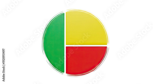 Pie Chart with Red, Yellow, and Green Segments Free Download Pie Chart with Red, Yellow, and Green Segments - GFXLoad