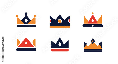 Crown Logo Style soft tone vector illustration