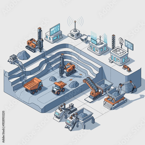 Industrial Factory with Machines and Equipment.