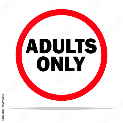 Free Download Adults only round sign icon transparent vector isolated illustration - GFXLoad
