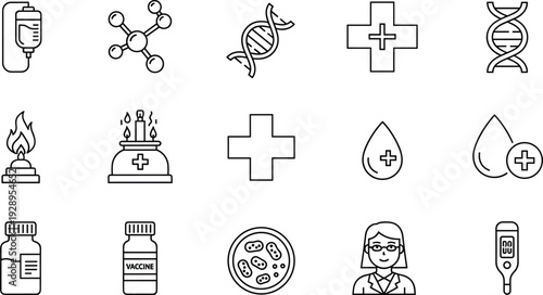 Medical and science icons set