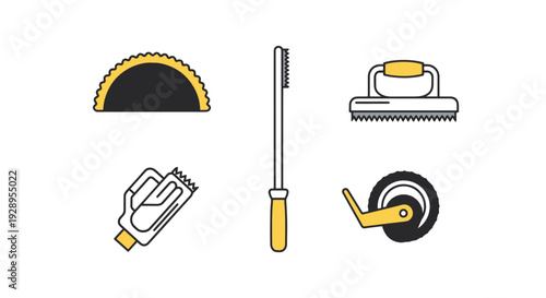 Edging Tool Line art soft tone color illustration