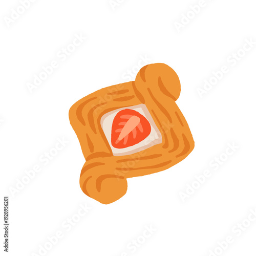 Sweet pastries and bakery desserts set. Flat vector illustration of cakes, buns, rolls, cupcakes and cookies. Cute cartoon confectionery collection isolated on white background