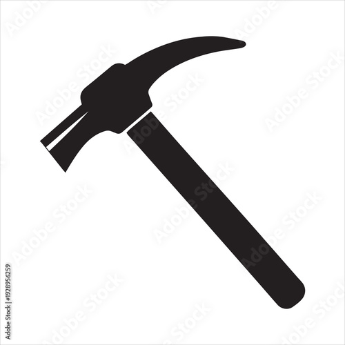 Geologist hammer silhouette, outline silhouette Geologist's hammer icon