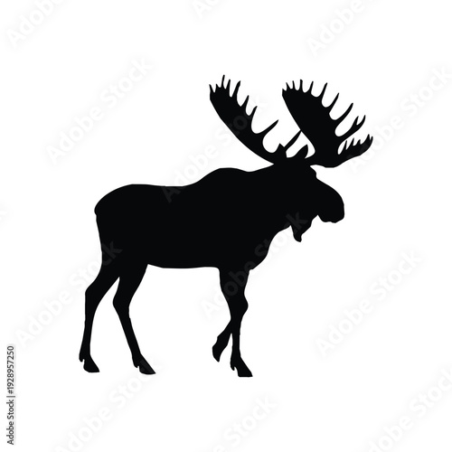 Moose Silhouette Vector Illustration