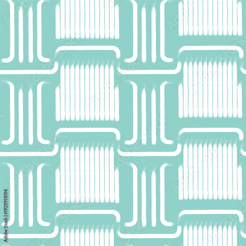 Soft brush strokes on a clean seamless backdrop with boho spirit. Mid-century vector illustration blending minimalism with artistic expression.