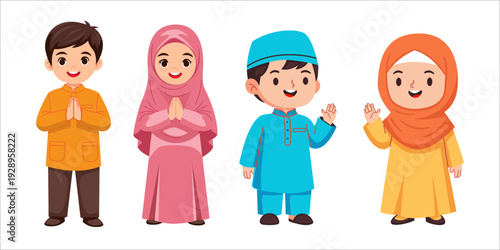 Muslim Children Greeting