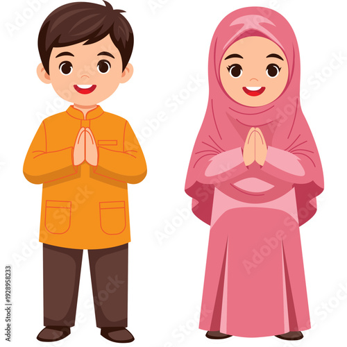 Muslim Children Greeting