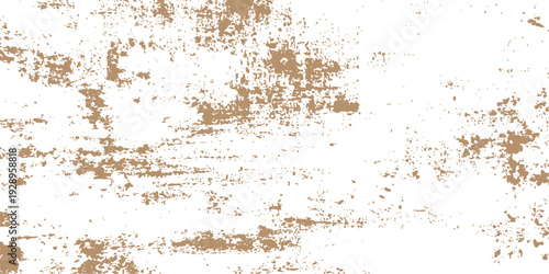 An aged brown vintage design features a dirty rusted metal surface with a rough metallic texture and a grunge pattern on an old weathered iron wall wallpaper