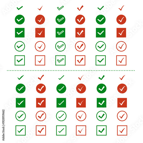 多様なデザインのチェックボックスアイコンセット