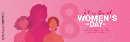 International Women's Day. March 8. Vector illustration, flat design.