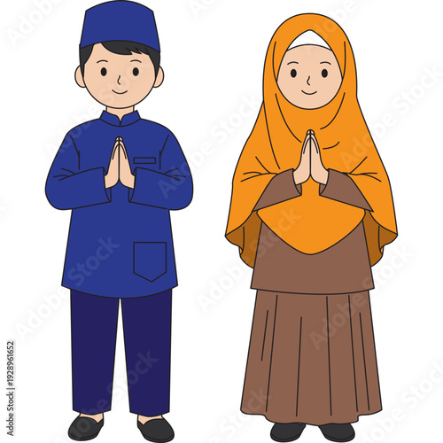Muslim Children Greeting