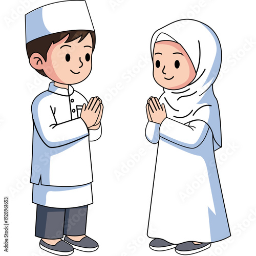 Muslim Children Greeting