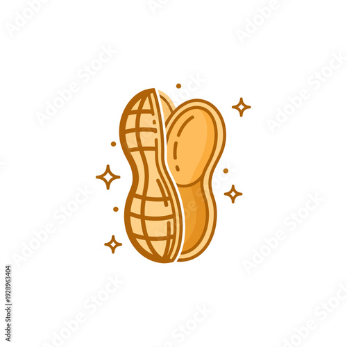 Cute Peanut Character Illustration for Snack and Food Themes