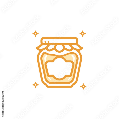Minimalist Jar of Honey Illustration for Natural Food Concept