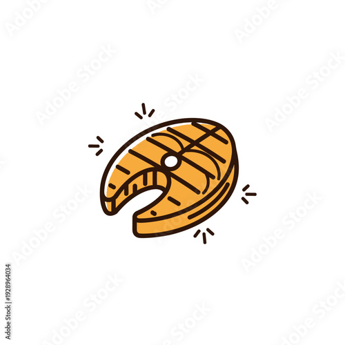 Cartoon Doughnut with Glaze and Sprinkles in a Playful Style