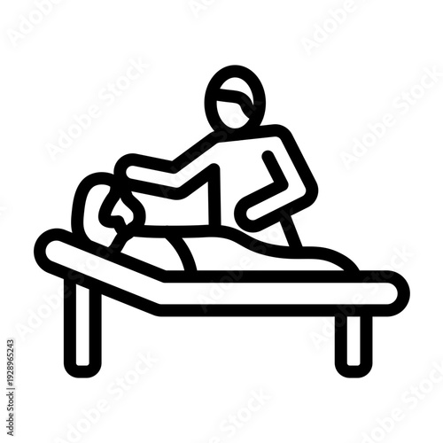 Bedside Care Vector Line Icon Design