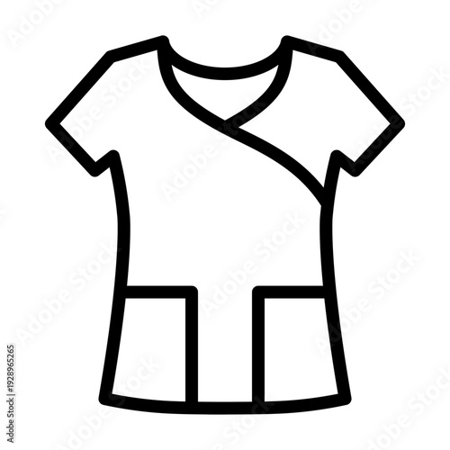 Scrubs Vector Line Icon Design