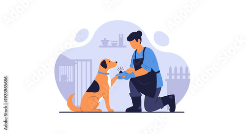 Man giving treat to dog for training obedience.