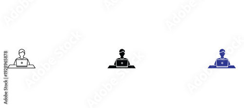 Wooden bed furniture icon set for bedroom interior design. Classic timber bed frame symbol for home decor, furniture store catalog, hotel room styling, and architecture vector illustrations.