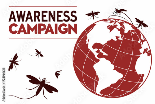 Global Malaria Awareness Vector Design